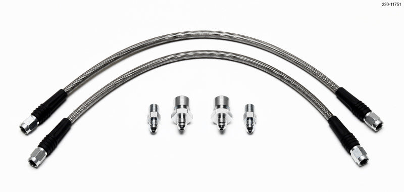 Wilwood Flexline Kit for 1995-2005 Mazda Miata, durable brake line kit with metal fittings, designed for reliable brake system performance.