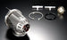 HKS Super SQV4 universal blow off valve with black and silver finish, mounted on a car engine.