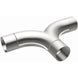 MagnaFlow stainless steel 2.50-inch smooth transition T connecting pipe with 90/90-degree bends for exhaust systems.