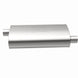 MagnaFlow Mag SS muffler with 22x5x11 inch dimensions and 3x3 inlet/outlet, showing its stainless steel construction and sleek design.