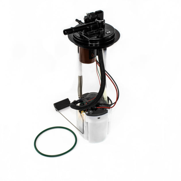 DeatschWerks 14-18 GM truck DW400 fuel pump module with pump and wiring for vehicle fuel system.