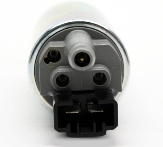 Walbro high pressure fuel pump GSS 242 190lph for automotive use, shown with metal body and electrical connector.