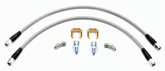 Wilwood rear brake line kit for 2005-current C6 Corvette with SL4 caliper, includes flexible brake lines for enhanced safety and performance.