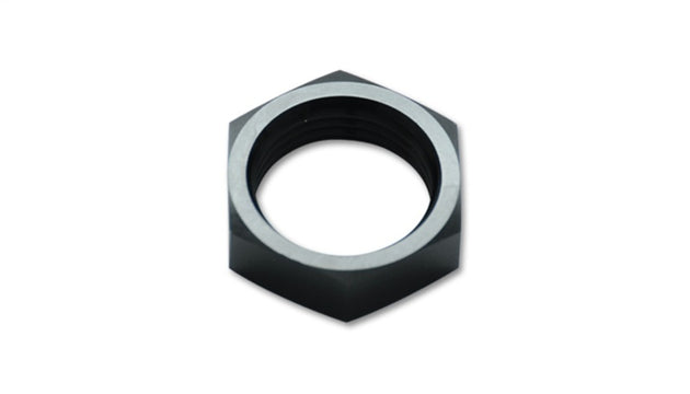 Vibrant -8AN aluminum bulkhead nut fitting with threaded design, used for secure fluid or air connections in automotive or industrial applications.