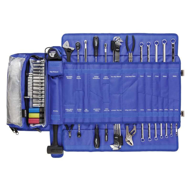 Sparco Trackside Tool Roll for tool storage, featuring multiple compartments and durable fabric, ideal for racing and workshop use.
