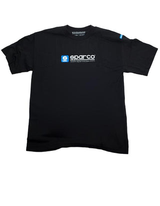 Black Sparco T-Shirt in XXL size with Sparco logo, casual short-sleeve shirt for motorsport-inspired style.