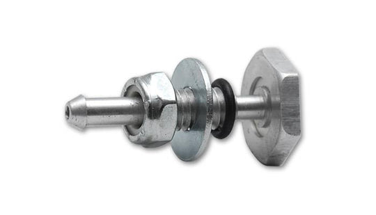 Vibrant soft mount vacuum line fitting assembly for silicone connectors, featuring vibrant color and precise fitting details