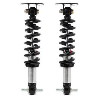 QA1 coilover kit for 2007-2018 Chevrolet Silverado 4WD front suspension with adjustable Pro-Coil D-Adjust in a close-up view
