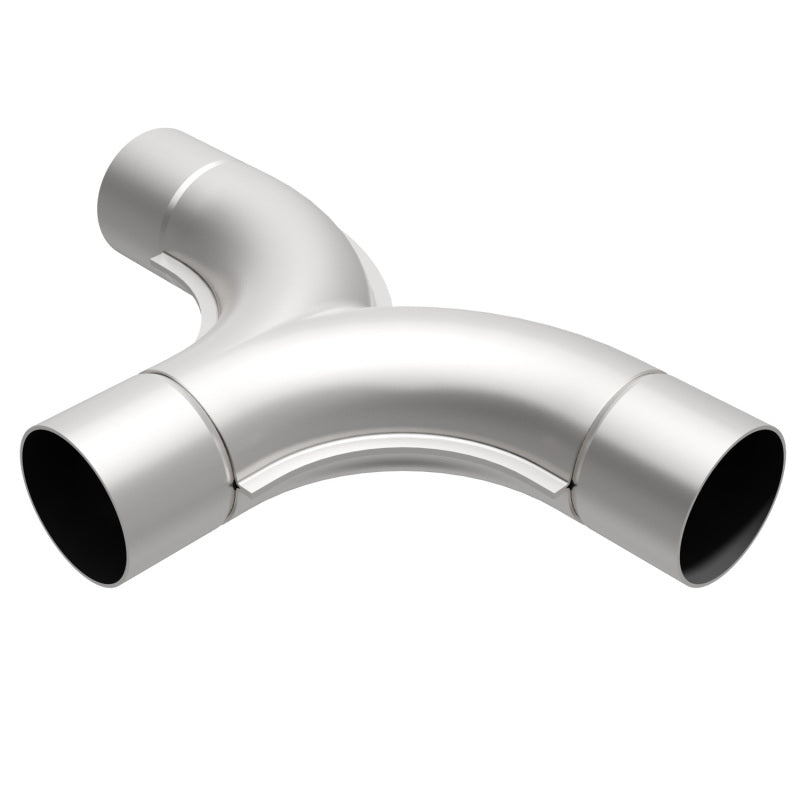 MagnaFlow 2.50-inch stainless steel smooth transition T connecting pipe with 90/90 degree bends for exhaust systems