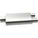 MagnaFlow Mag SS muffler with 22x5x11 inch dimensions and dual outlet, stainless steel construction for automotive exhaust systems.
