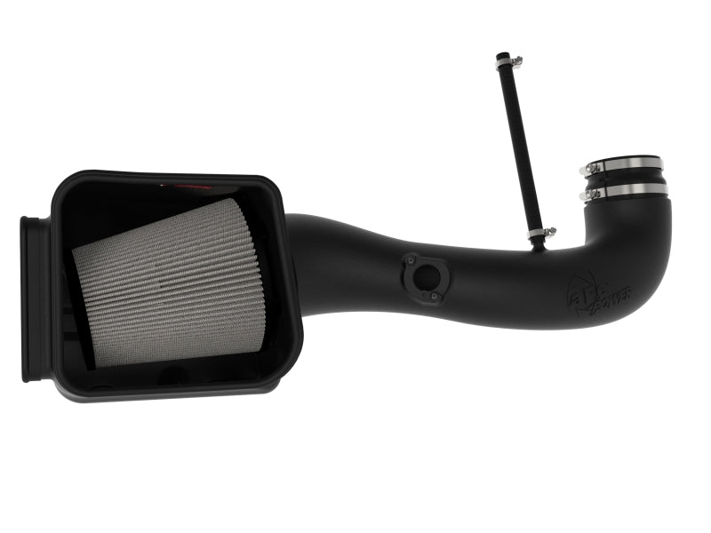 aFe Magnum FORCE Stage-2 Pro Dry S cold air intake system installed in a 2009-2014 Chevrolet Silverado or GMC Yukon engine bay