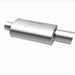 MagnaFlow muffler with tip, model RS 14X5X8, showcasing the sleek design and polished exhaust tip for enhanced vehicle performance.