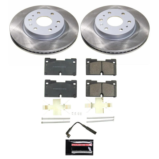 PowerStop front semi-coated rotor kit for GMC Yukon XL 2021-2023, performance brake rotors with semi-coated finish.