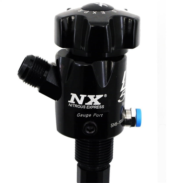 Nitrous Express Lightning 500 bottle valve for 15lb nitrous oxide bottles, a durable accessory for nitrous system setups.