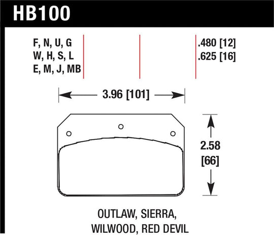 Hawk Wilwood Dynalite DTC-30 racing brake pads for high-performance brake calipers, shown with detailed surface texture.