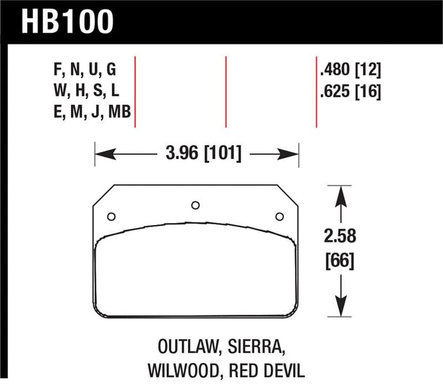 Hawk Wilwood Dynalite DTC-30 racing brake pads for high-performance brake calipers, shown with detailed surface texture.
