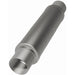 MagnaFlow Mag SS 4x4x14 3 muffler showing stainless steel construction and inlet/outlet connections for truck exhaust systems.