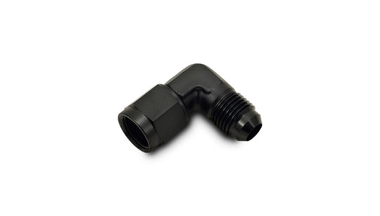 Vibrant -10AN female to male 90-degree swivel adapter fitting with durable metal construction for automotive or fluid transfer applications.