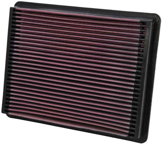 K&N Engineering drop-in air filter for 2002-2009 Cadillac and 1999-2009 Chevy/GMC pickup trucks, showing the filter element.
