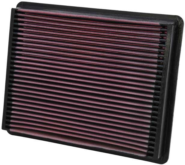 K&N Engineering drop-in air filter for 2002-2009 Cadillac and 1999-2009 Chevy/GMC pickup trucks, showing the filter element.
