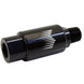 Snow Performance Billet 100 Micron Water Filter for water methanol systems with braided lines, showcasing durable metal construction.