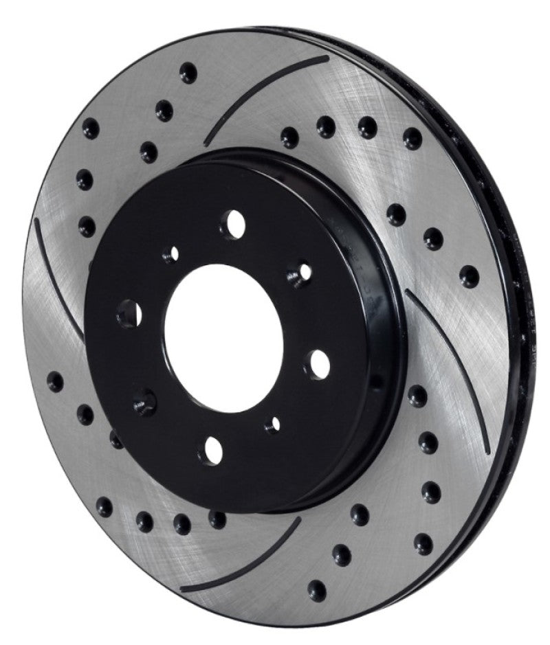 Wilwood 2-piece black brake rotor with .68-inch offset, drill holes, 10.32x0.83 inches, for left-hand side, 4x3.93 bolt pattern