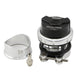 Black Turbosmart Gen V RacePort blow off valve installed on a turbocharged engine, showcasing its sleek design.
