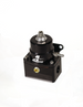 Aeromotive A1000-6 fuel pressure regulator with black finish, dual -6 inlet and single -6 return, adjustable EFI bypass regulator.