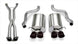 CORSA Performance Axle-Back Sport exhaust system with polished tips and dual mufflers on a vehicle.