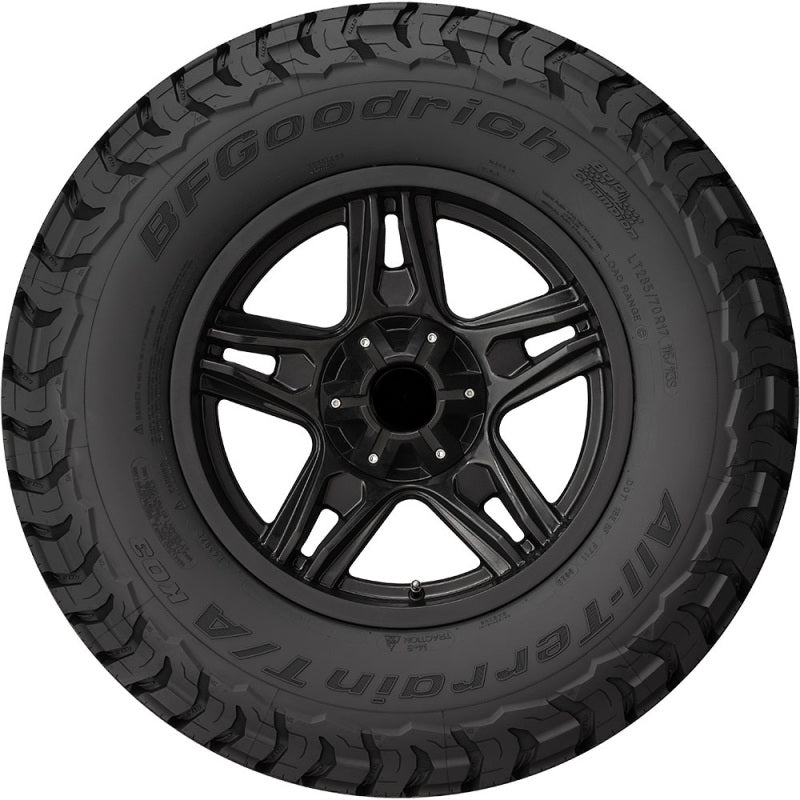 BFGoodrich All Terrain T/A KO3 LT275/65R20 off-road UTV tire with rugged tread pattern and sidewall design for on-road and off-road use.