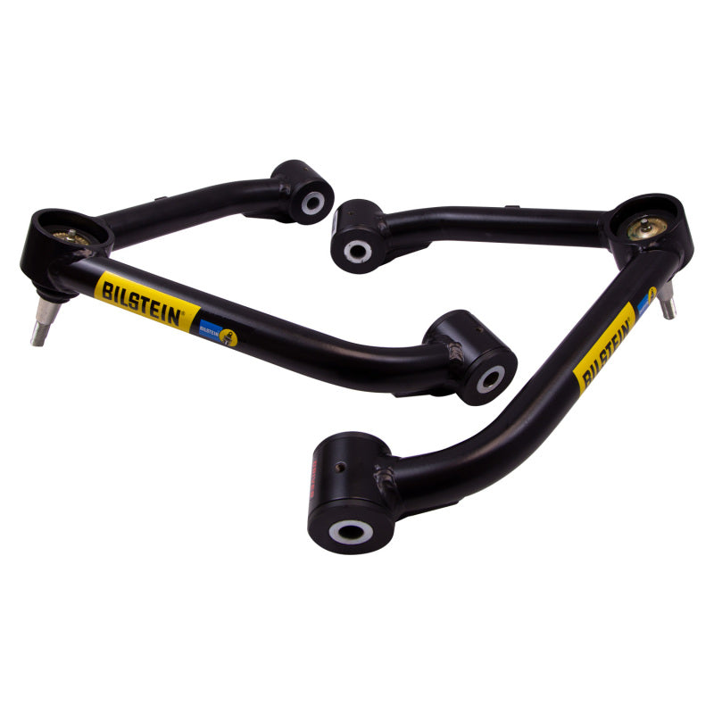 Bilstein GM 1500 B8 upper control arm kit with metal control arms and mounting hardware for vehicle suspension replacement.