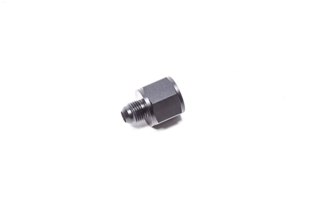 Radium Engineering 10AN female to 6AN male fitting showing metal connectors and threaded ends for automotive or racing applications
