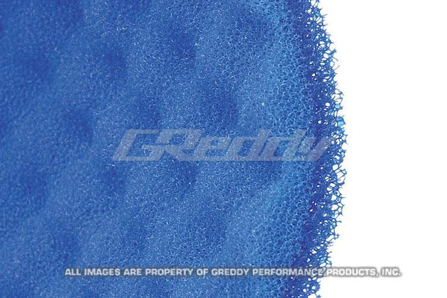 GReddy Airnx AY-MB blue replacement filter element for drop-in air filters, showcasing the high-performance filter material.