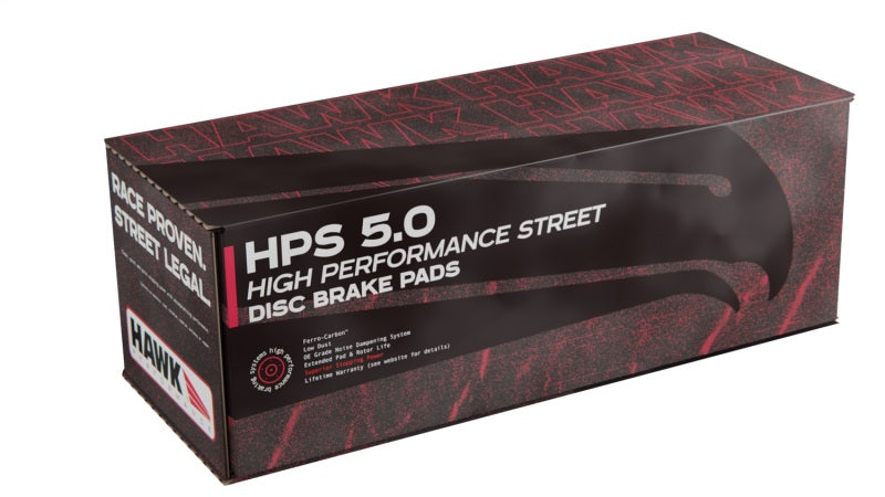 Hawk Performance high-performance street front brake pads for 2010-2013 Chevy Corvette Grand Sport, one-piece design.