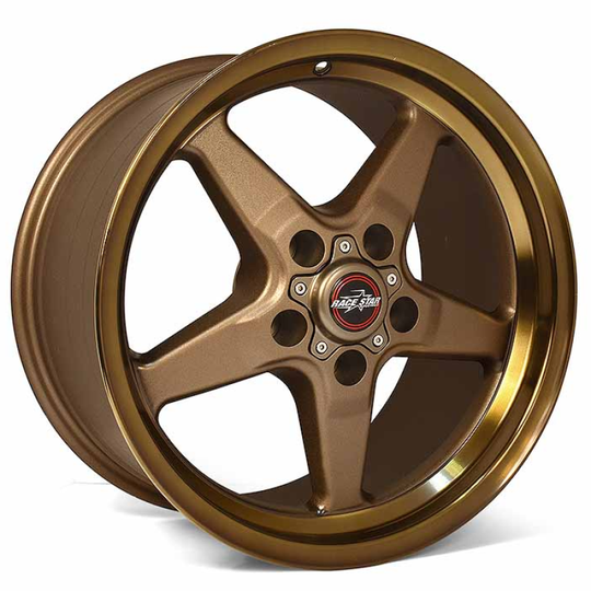 Race Star Drag Star 17x11 bronze cast wheels with 5x115 bolt pattern and 6.0 lbs bracket racer design.