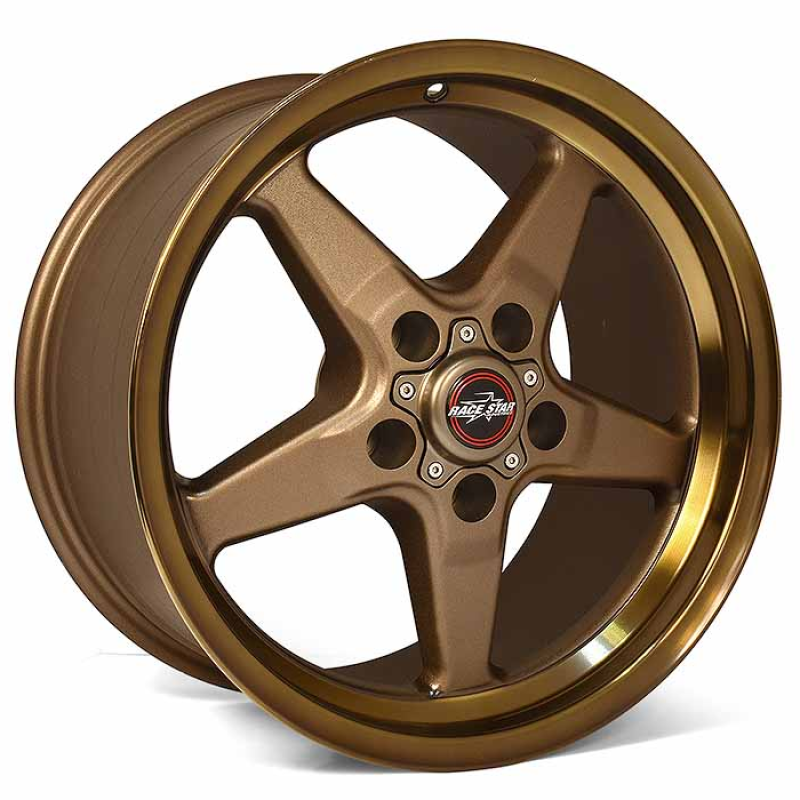Race Star Drag Star 17x11 bronze cast wheels with 5x115 bolt pattern and 6.0 lbs bracket racer design.