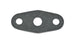 Vibrant oil drain flange gasket for engine, matching part 2899, shown in close-up with metallic finish and gasket details.