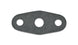 Vibrant oil drain flange gasket for engine, matching part 2899, shown in close-up with metallic finish and gasket details.