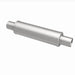 MagnaFlow Mag SS muffler with 14x4x4 inch dimensions and dual inlet/outlet pipes, stainless steel construction, for vehicle exhaust systems