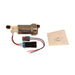 Aeromotive 450lph in-tank fuel pump showing metal construction and wiring for automotive fuel delivery system.