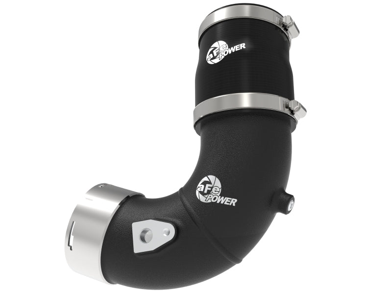 aFe BladeRunner 3in black aluminum cold charge pipe for RAM 1500 RHO L6 3.0L twin-turbo engines
