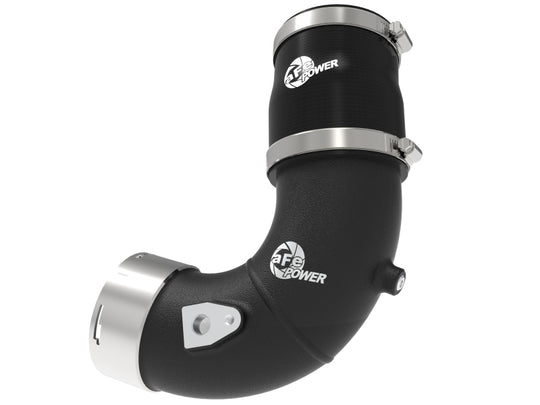 aFe BladeRunner 3in black aluminum cold charge pipe for RAM 1500 RHO L6 3.0L twin-turbo engines