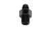 Vibrant -6AN Male to 3/8in NPT Male Union Adapter fitting with 1/8in NPT port, metal connection for automotive or hydraulic use
