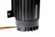 Aeromotive TVS In-Line Brushless Spur 10.0 external fuel pump showing metal body and inlet/outlet ports for high-performance fuel delivery.