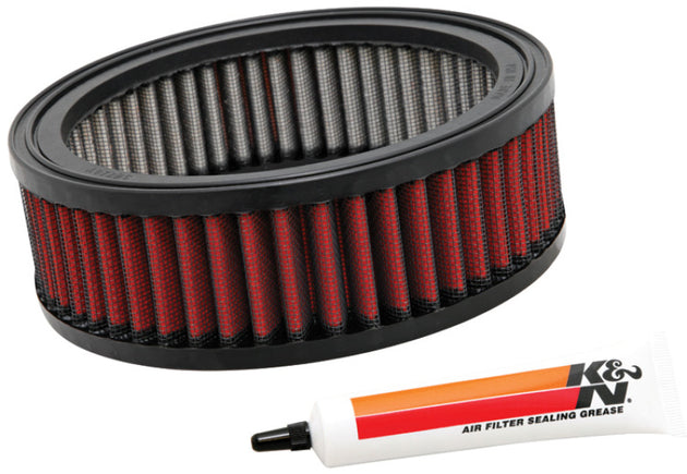 K&N industrial round air filter with 5.5-inch ID, 7-inch OD, 2.25-inch height, designed for drop-in air filtration systems