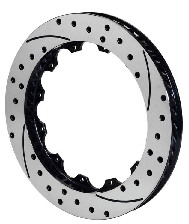 Wilwood GT Curved Vane Brake Rotor, 12x8.75 inch, left side, iron two-piece rotor for high-performance braking systems.