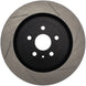 StopTech Power Slot rear left slotted brake rotor for 10 Camaro SS 8-cylinder, high-performance automotive brake component.