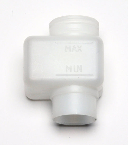 Wilwood remote brake master cylinder reservoir, 4 oz. capacity, for automotive brake systems, shown in the image.