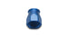 Vibrant blue -8AN hose end socket fitting for PTFE hoses, designed for secure connections and durability in automotive or industrial use.