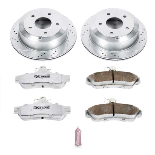PowerStop rear Z26 Street Warrior brake kit for 2005-2006 Pontiac GTO, performance brake components with rotors and pads.